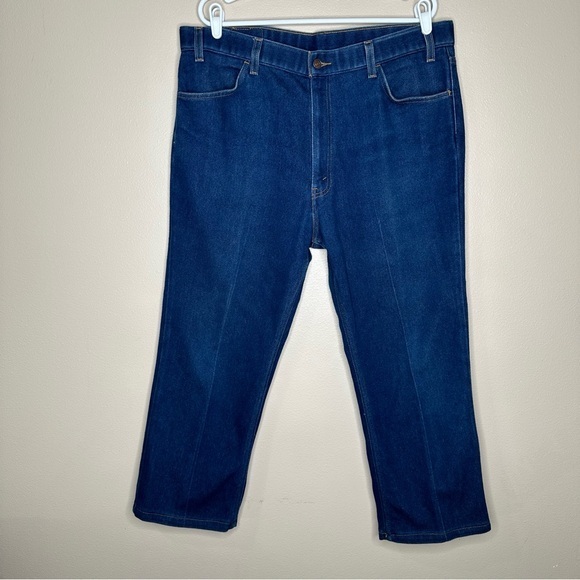 VTG 2000s Levis Brown Tab 977 Denim Jeans Blue 40X25.5 made in Guatemala‎ - Picture 1 of 7